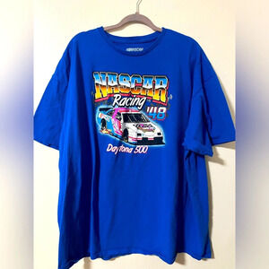 NASCAR Daytona 500 Racing graphic tee royal blue men’s size 3X 100% cotton